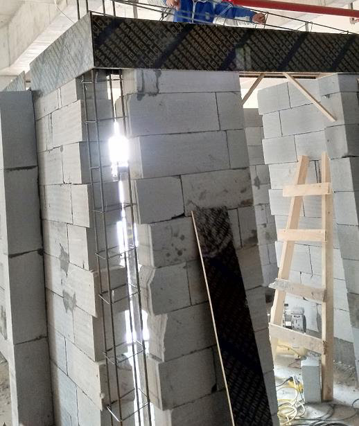 轻质砖客厅隔墙施工