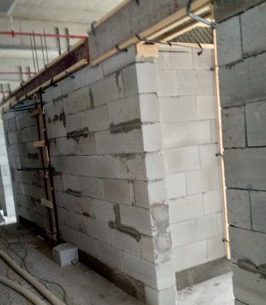 加气块砖隔墙施工