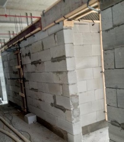 加气块砖隔墙施工